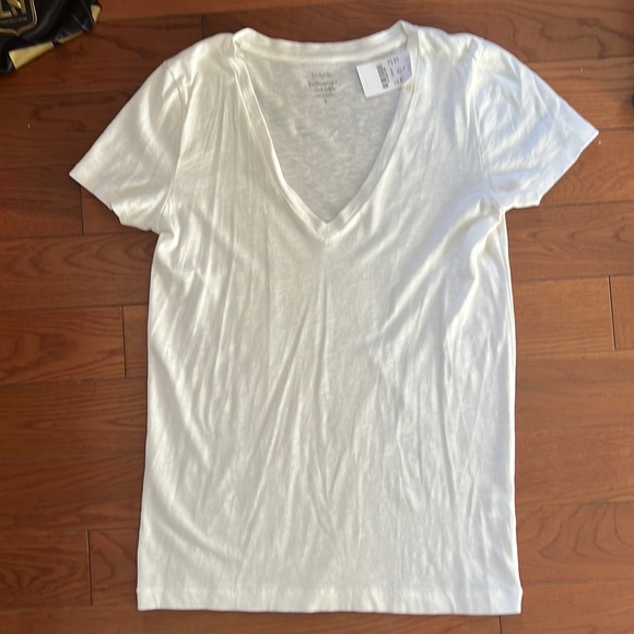 J. Crew Tops J Crew Featherweight Slub Cotton V Neck Tshirt
